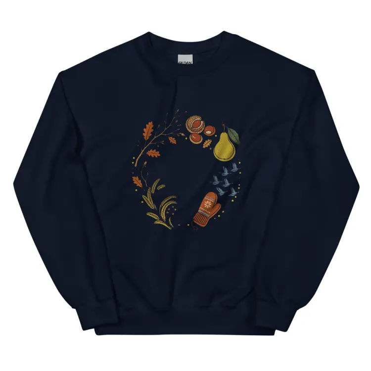 The November Crewneck in Navy.