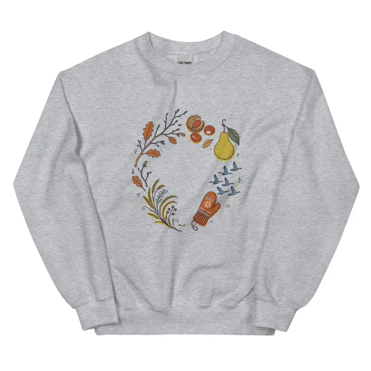 The November Crewneck in Sport Grey.