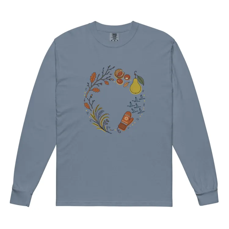 The November Long Sleeve in Blue Jean.