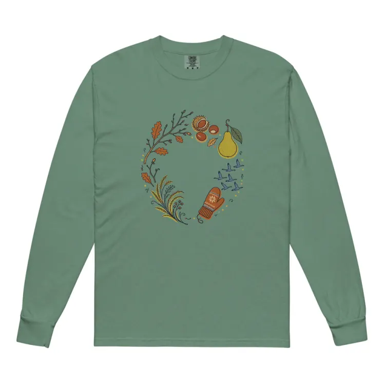 The November Long Sleeve in Light Green.