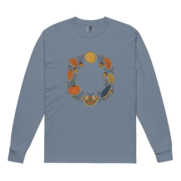The October Long Sleeve in Blue Jean.