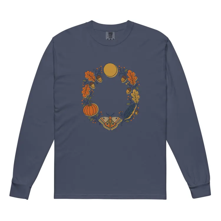 The October Long Sleeve in Navy.