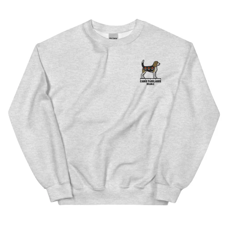 The Beagle Embroidered Crewneck in Ash.