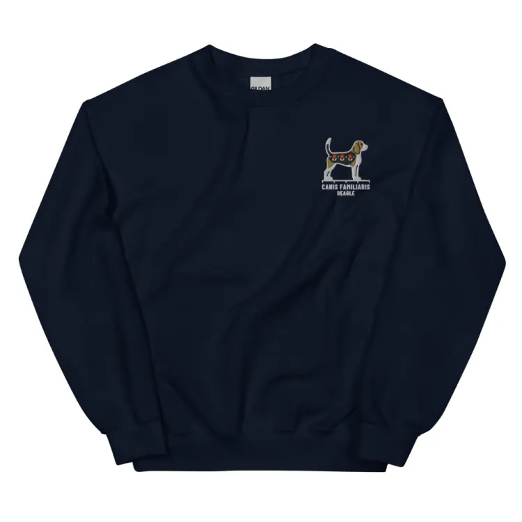 The Beagle Embroidered Crewneck in Navy.