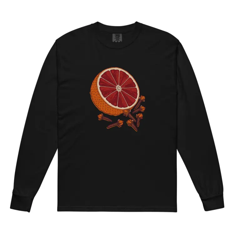 The Blood Orange & Clove Long Sleeve in Black.