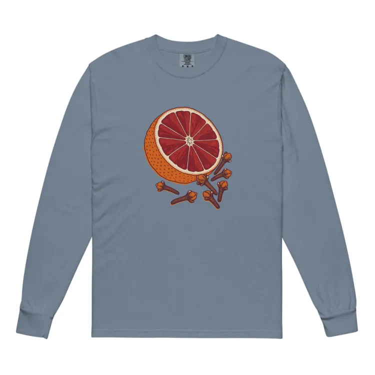 The Blood Orange & Clove Long Sleeve in Blue Jean.