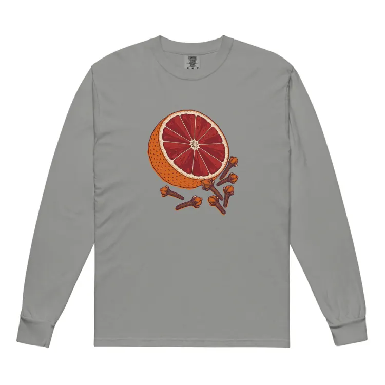 The Blood Orange & Clove Long Sleeve in Grey.