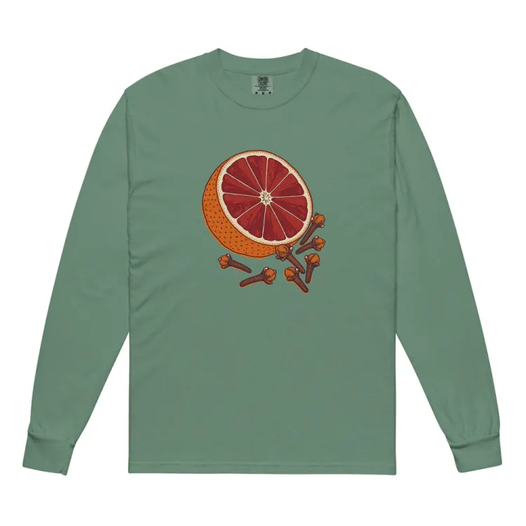 The Blood Orange & Clove Long Sleeve in Light Green.