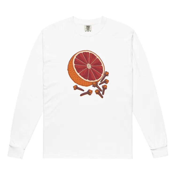 The Blood Orange & Clove Long Sleeve in White.
