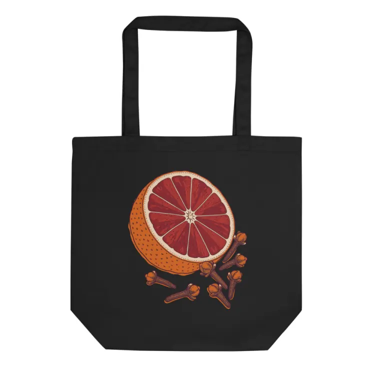 The Blood Orange & Clove Tote in Black.