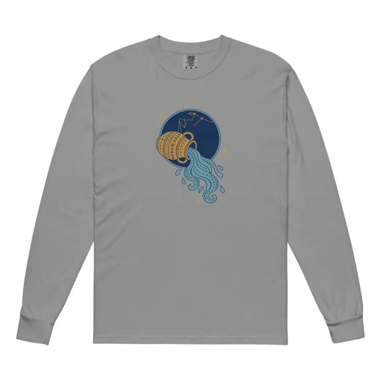 The Born Under Aquarius Long Sleeve in Grey.