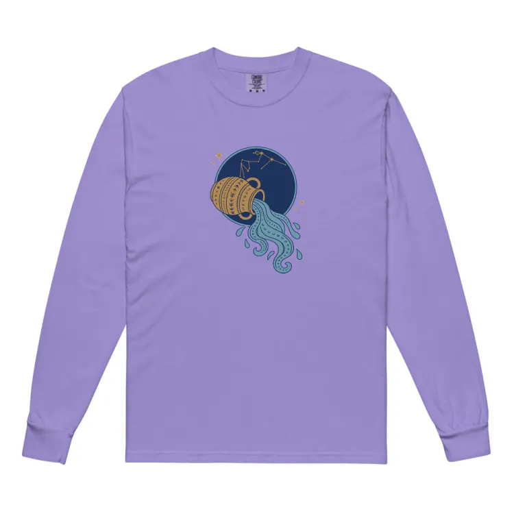 The Born Under Aquarius Long Sleeve in Violet.