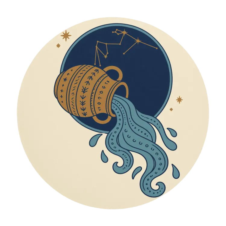 The Born Under Aquarius Mouse Pad in Ivory.
