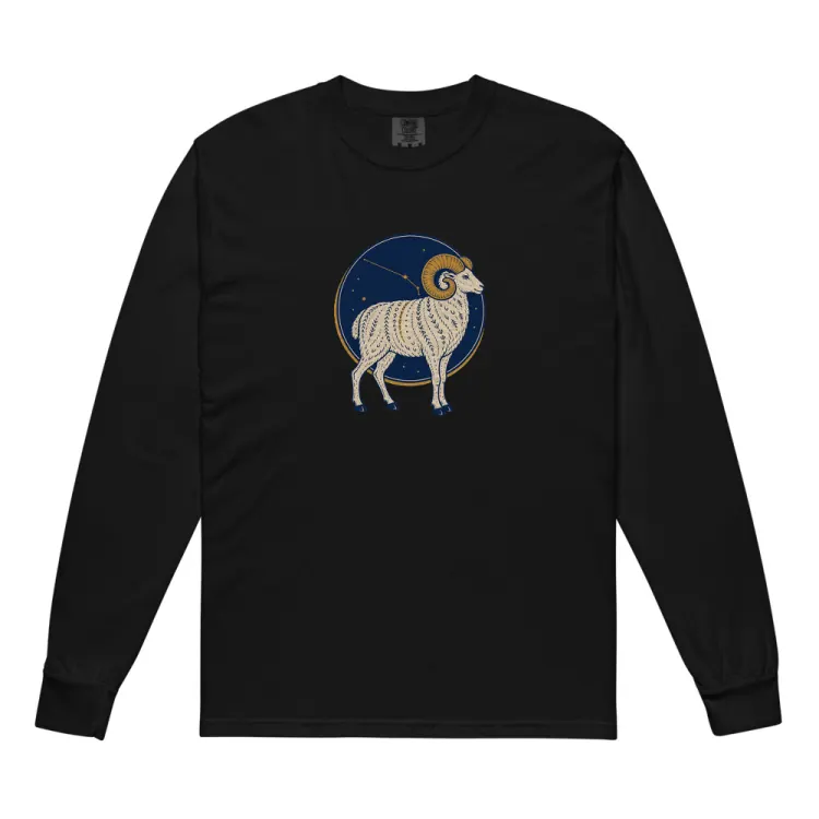 The Born Under Aries Long Sleeve in Black.