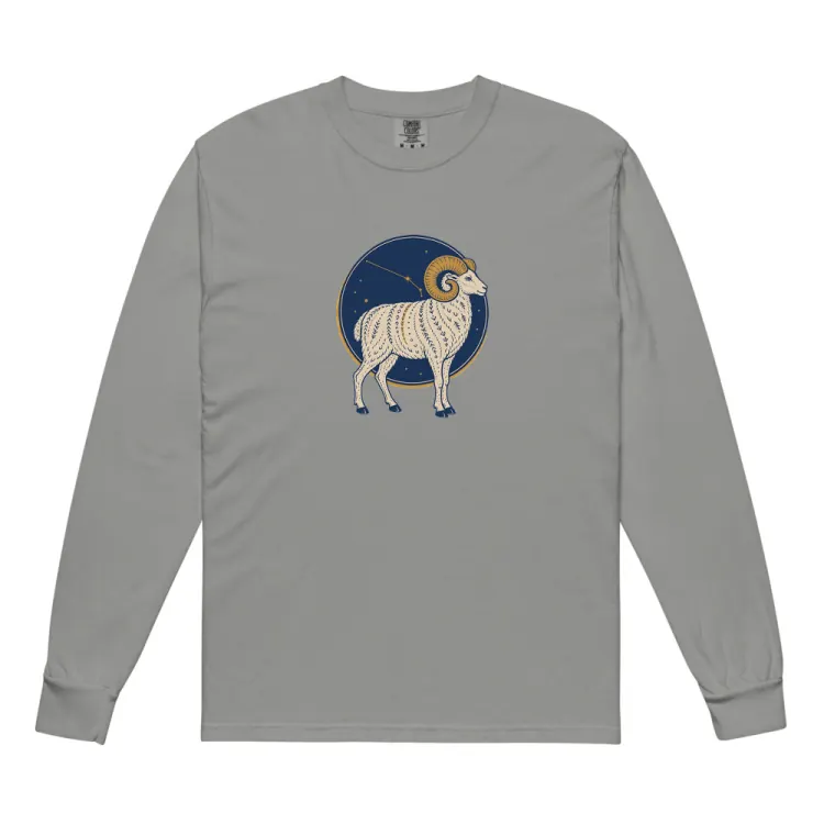 The Born Under Aries Long Sleeve in Grey.