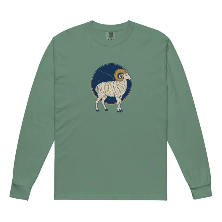 The Born Under Aries Long Sleeve in Light Green.