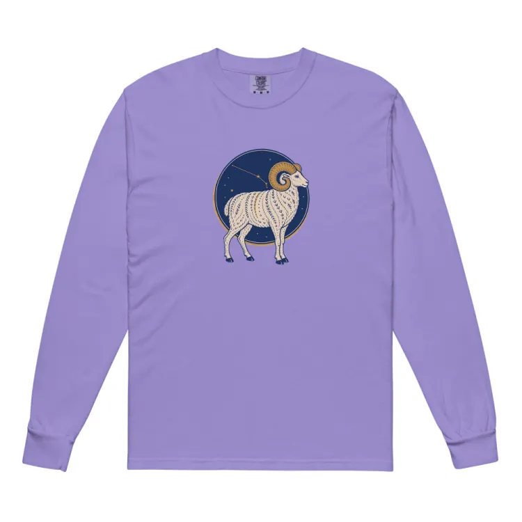 The Born Under Aries Long Sleeve in Violet.