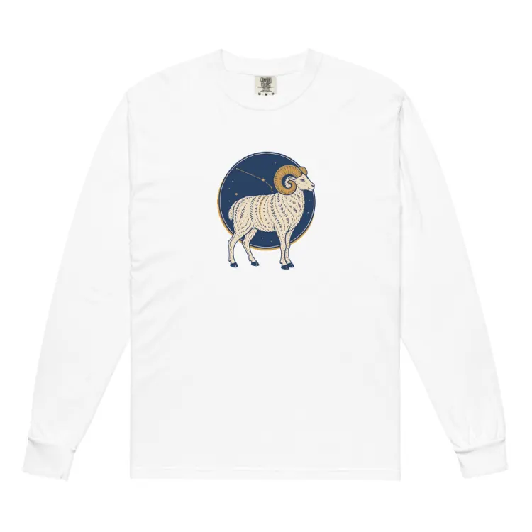 The Born Under Aries Long Sleeve in White.