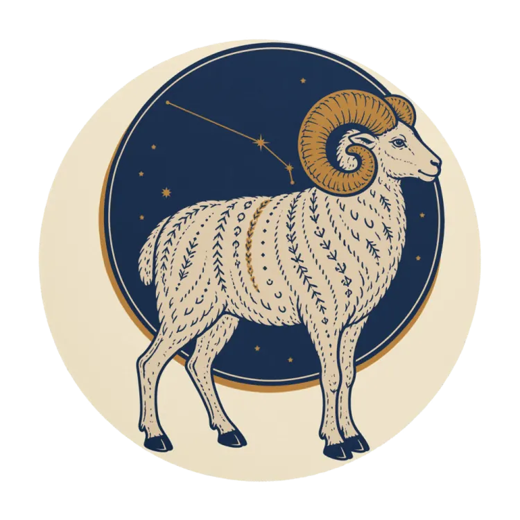 The Born Under Aries Mouse Pad in Ivory.