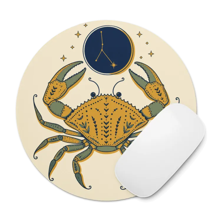 The Born Under Cancer Mouse Pad in Ivory.