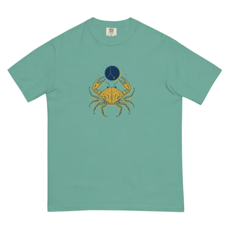 The Born Under Cancer Tee in Seafoam.