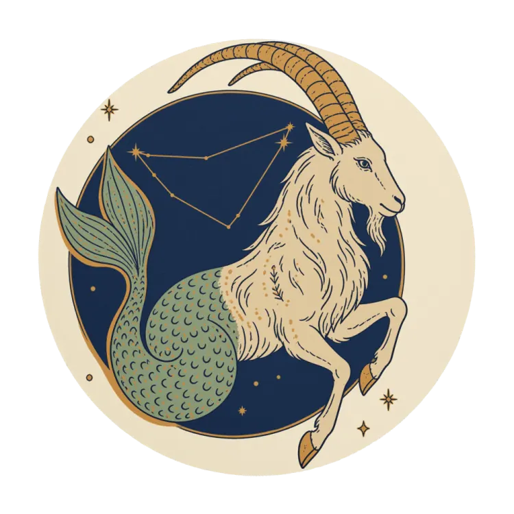 The Born Under Capricorn Mouse Pad in Ivory.
