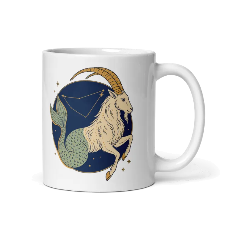 The Born Under Capricorn Mug in White.