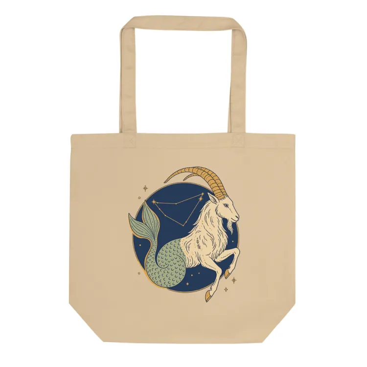 The Born Under Capricorn Tote in Oyster.