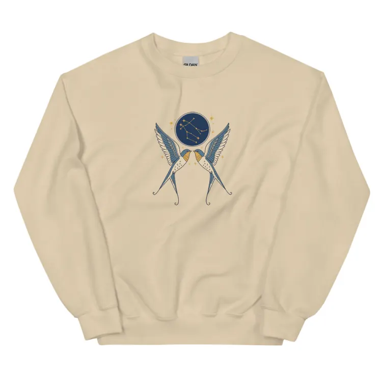 The Born Under Gemini Crewneck in Sand.