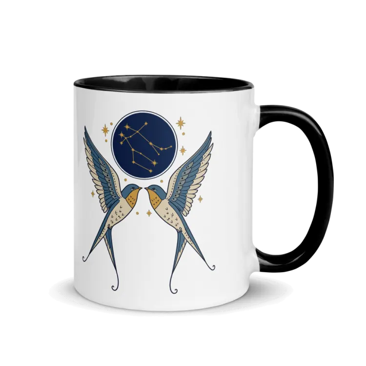 The Born Under Gemini Mug in Black inside.