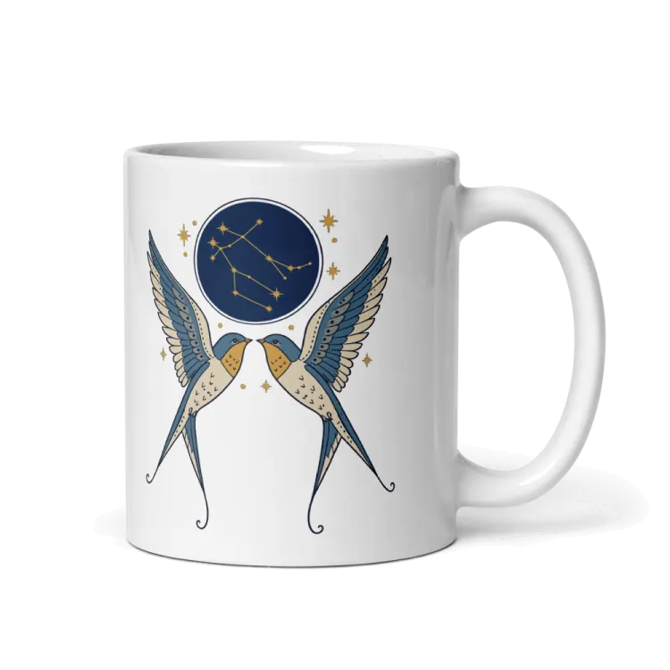 The Born Under Gemini Mug in White.