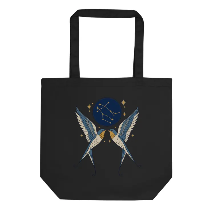 The Born Under Gemini Tote in Black.