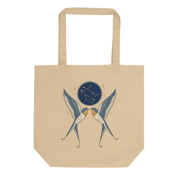 The Born Under Gemini Tote in Oyster.