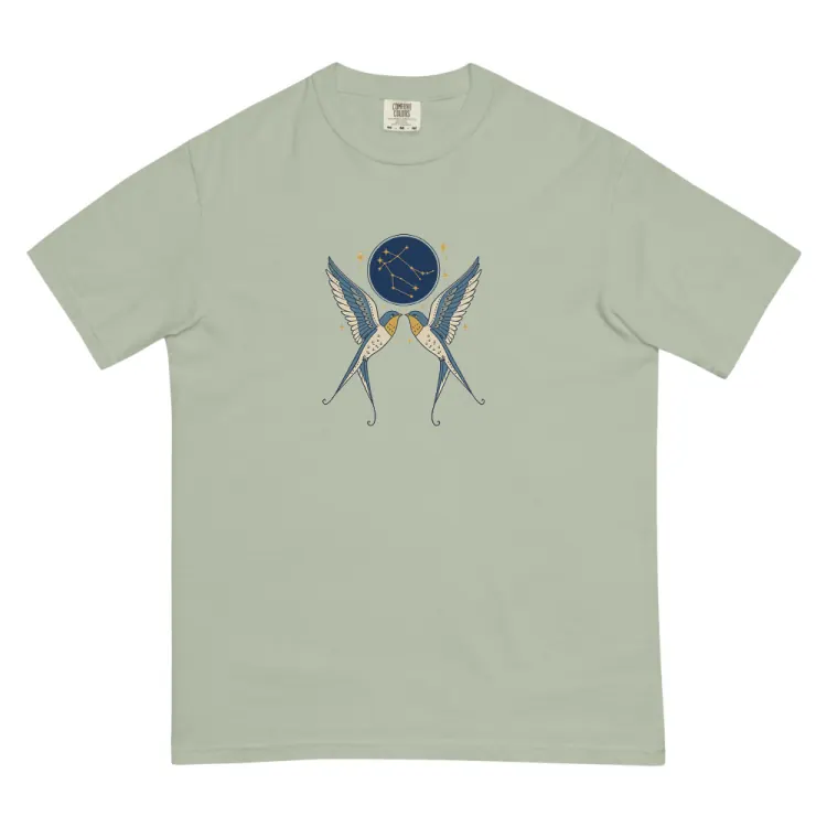 The Born Under Gemini Tee in Bay.