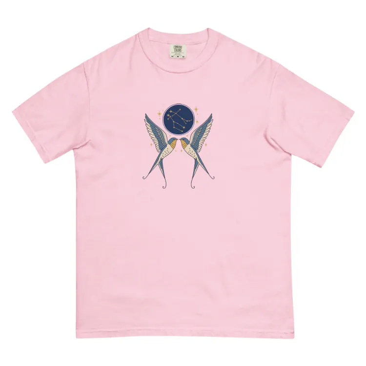 The Born Under Gemini Tee in Blossom.