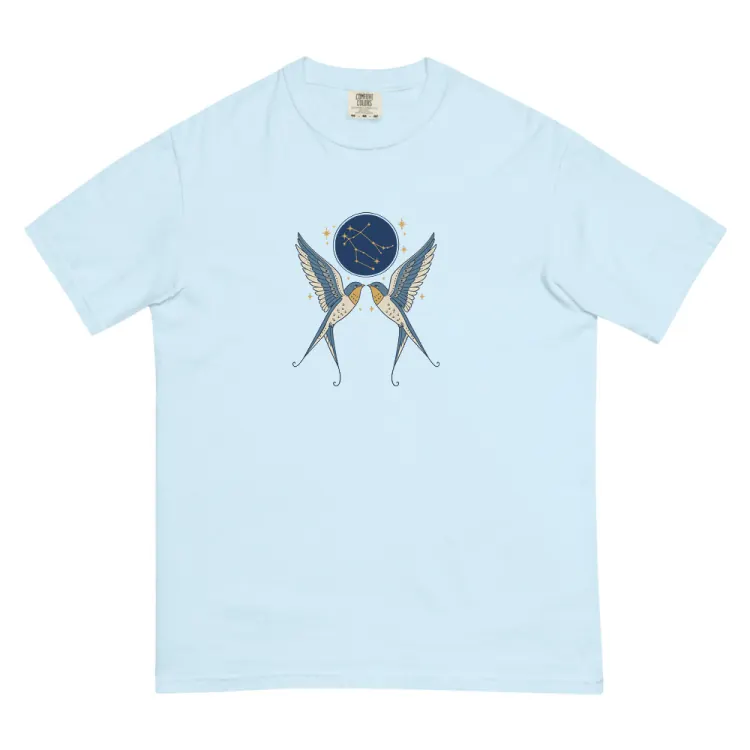 The Born Under Gemini Tee in Chambray.