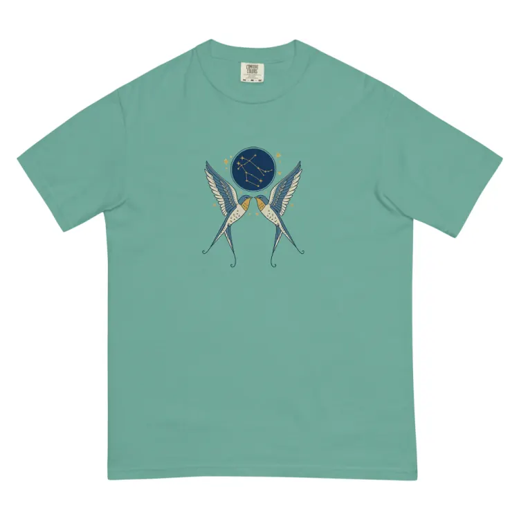 The Born Under Gemini Tee in Seafoam.