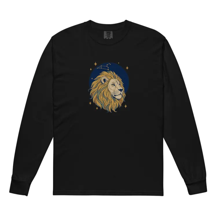 The Born Under Leo Long Sleeve in Black.