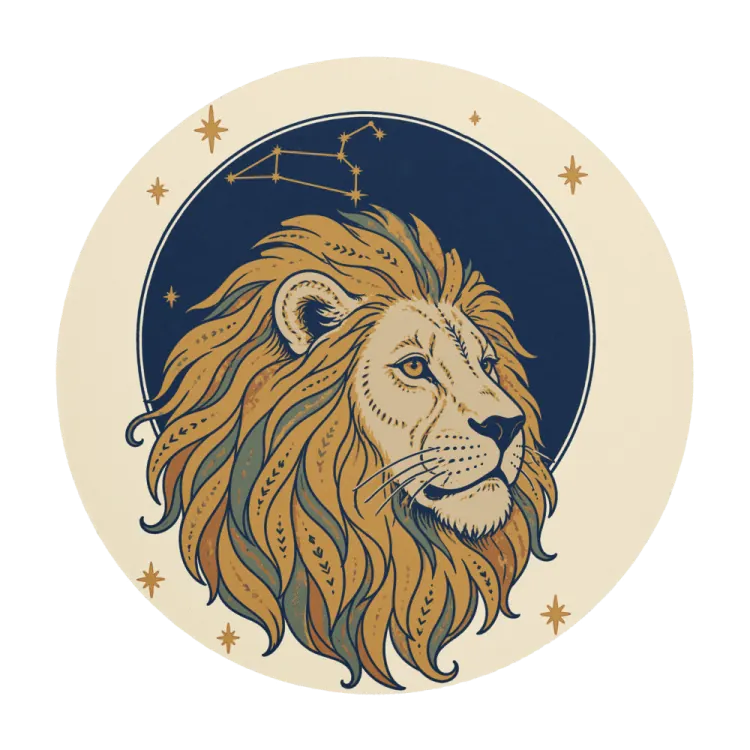 The Born Under Leo Mouse Pad in Ivory.