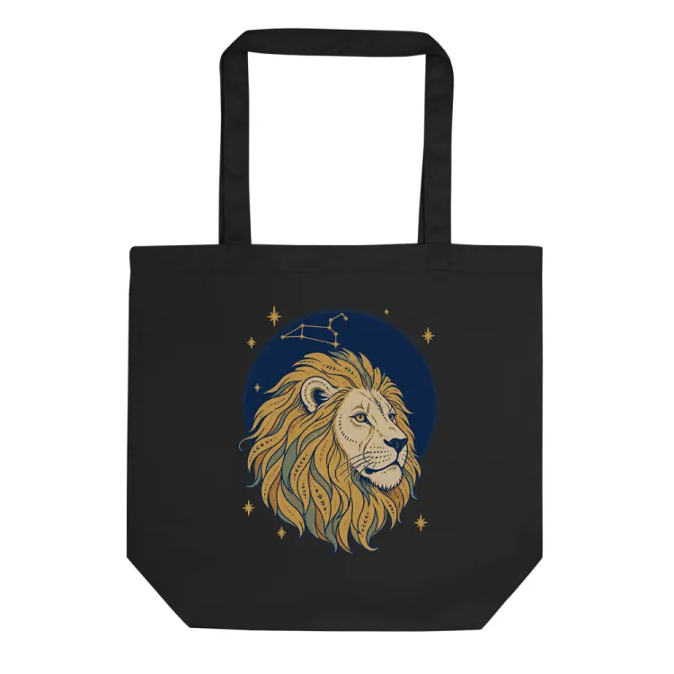 The Born Under Leo Tote in Black.