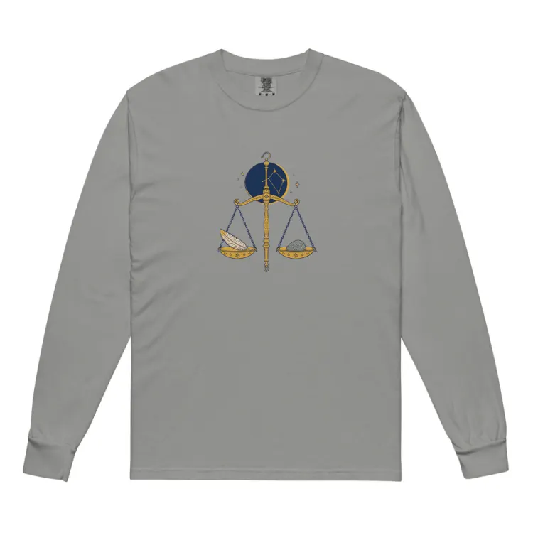 The Born Under Libra Long Sleeve in Grey.