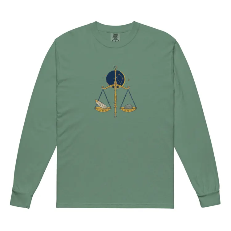 The Born Under Libra Long Sleeve in Light Green.
