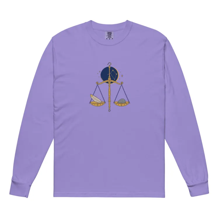 The Born Under Libra Long Sleeve in Violet.
