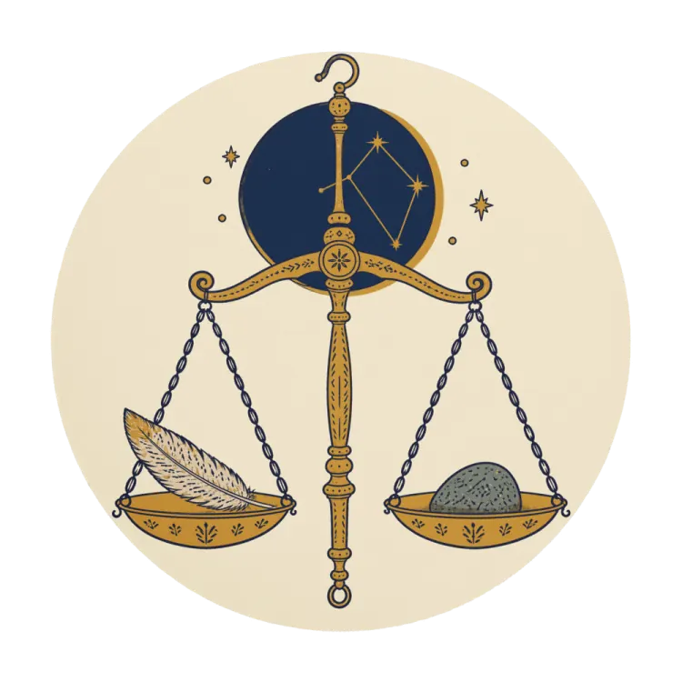 The Born Under Libra Mouse Pad in Ivory.