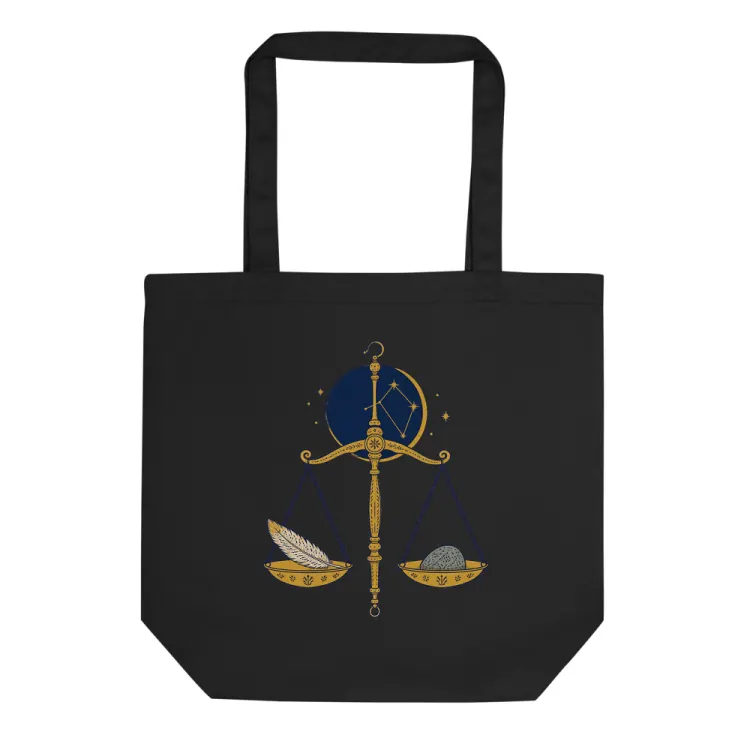 The Born Under Libra Tote in Black.