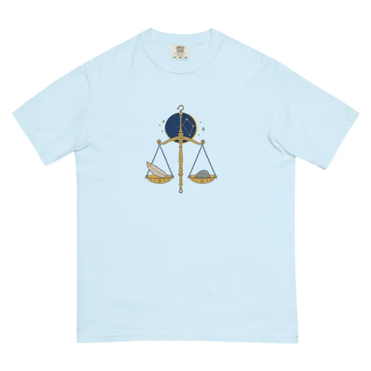 The Born Under Libra Tee in Chambray.