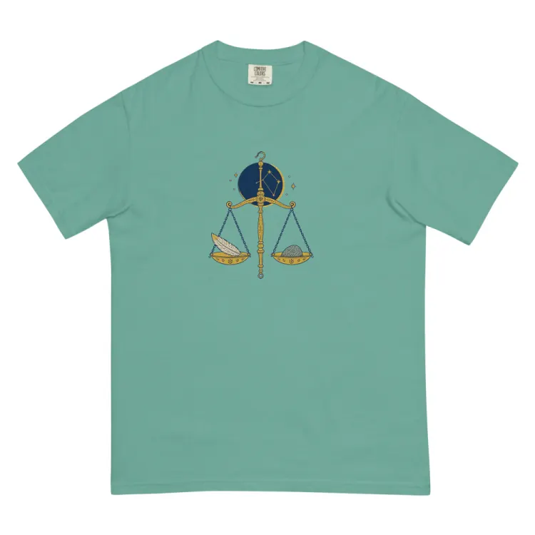 The Born Under Libra Tee in Seafoam.