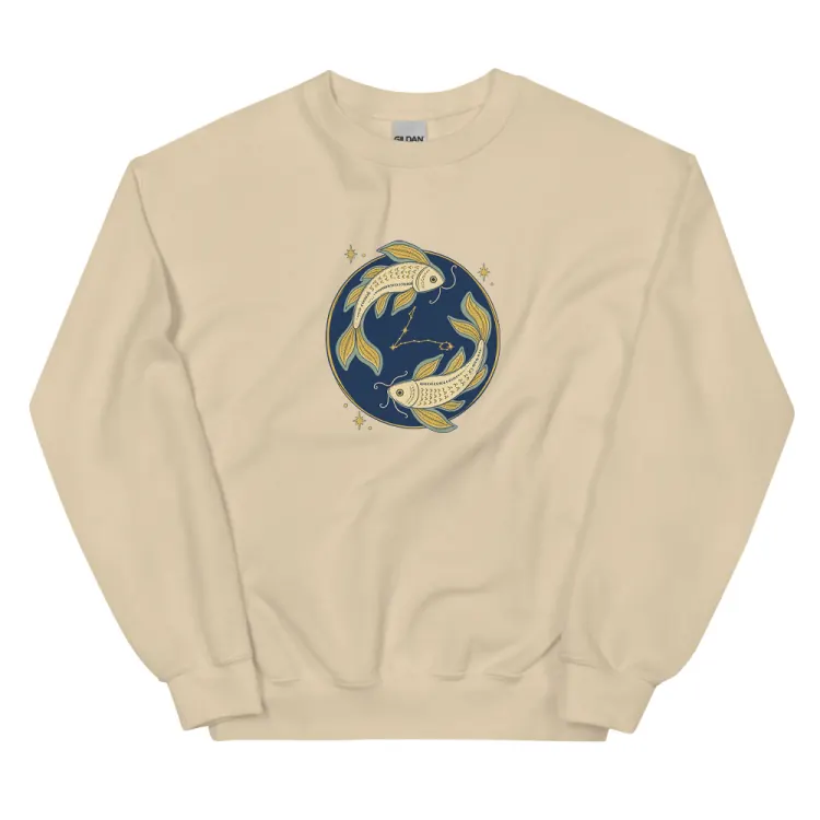 The Born Under Pisces Crewneck in Sand.