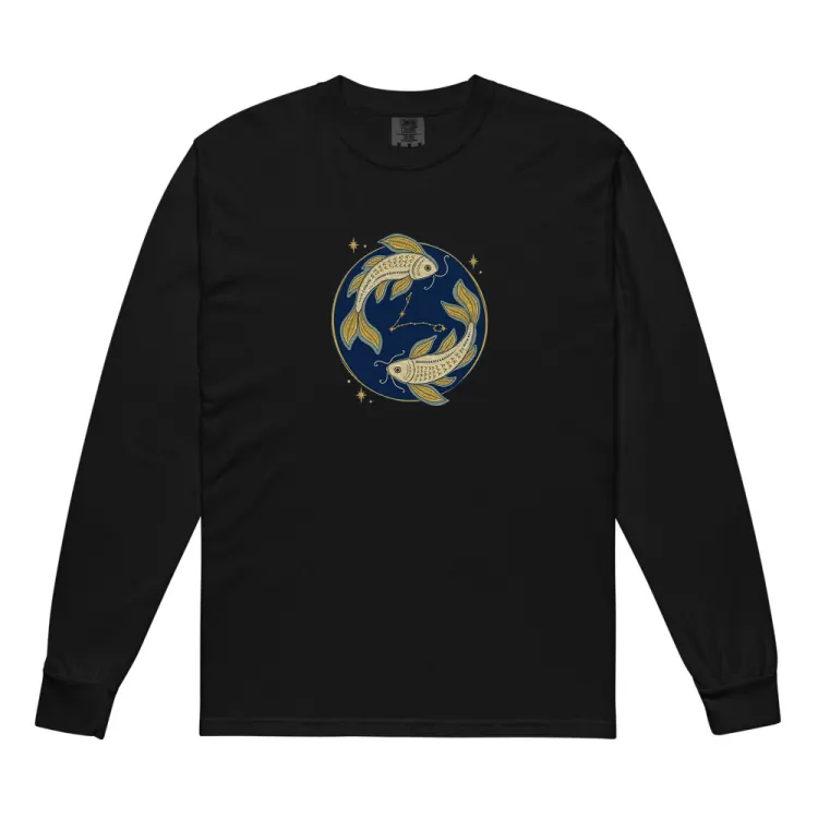 The Born Under Pisces Long Sleeve in Black.