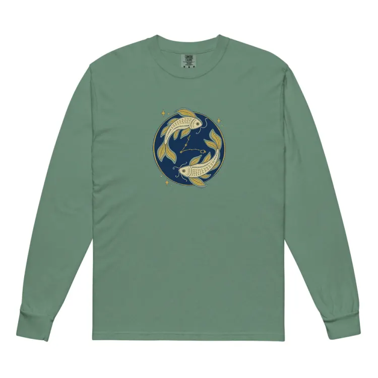 The Born Under Pisces Long Sleeve in Light Green.